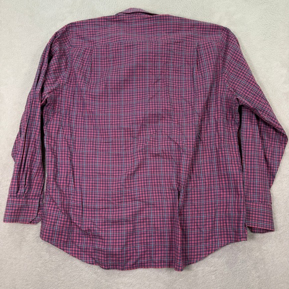 Southern Tide Mens XL Button Down Shirt Classic Fit Red Blue Gingham Long Sleeve - Picture 7 of 7